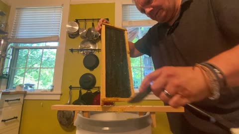 EXTRACTING HONEY BY HAND AND MACHINE !