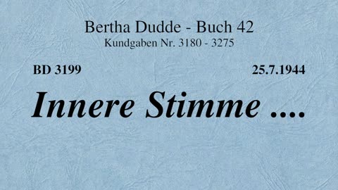 BD 3199 - INNERE STIMME ....