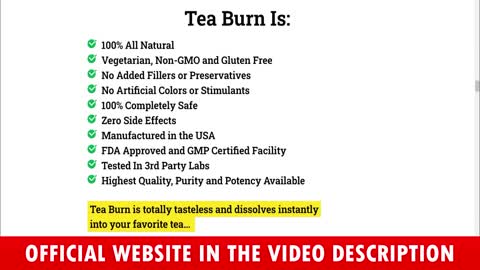 TEA BURN REVIEW AFTER THE USE OF 1 MONTH