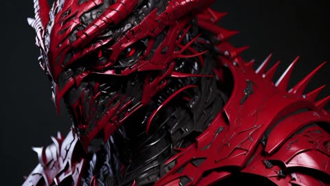 The Red Cyborg Dragon Knight Character Image By AI