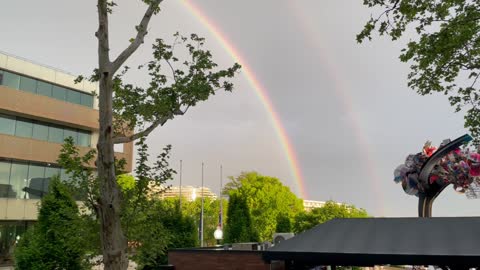 Stunning Double Rainbow Washington Harbour