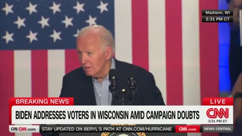 At Wisconsin Rally, Biden Mocks Trump for July Fourth Story About Revolutionary War Airports