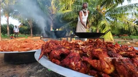 100 KG!!! FRIED Chicken prepared by Daddy Arumugam