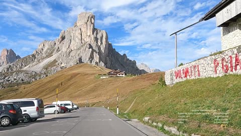 Driving Dolomites - driving from amazing Passo Giau to Marmolada