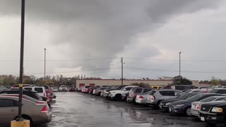 Large Tornado Storms Through Denison, Texas