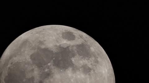 The Almost Full Moon Does a Drive By 4k