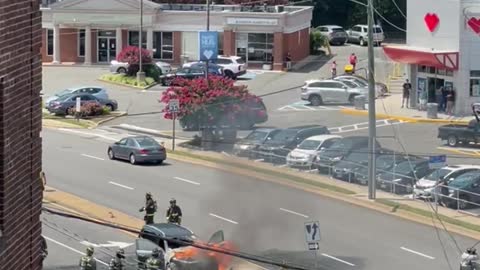 Arlington, VA car fire