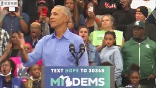 USA 2022 Election- Obama loses control of the crowd in trying to promote the Democrat cause