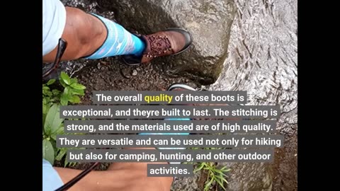 Real Comments: HISEA Men's Hiking Boots Waterproof, Mid Lightweight Leather Boots for Men, Brea...