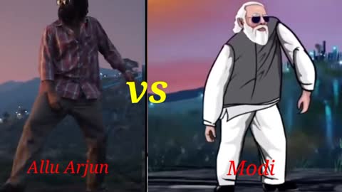 #Pushpa Allu Arjun vs Modi Pushpa movie song srivalli #Modi #alluarjun