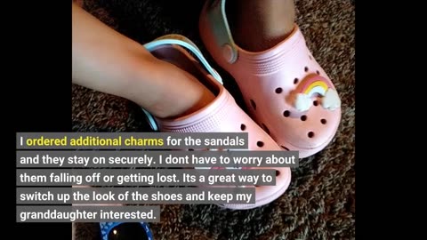 Skim Reviews: kejinsge Toddler Little Kids Unicorn Shower Pool Slide Sandals Non-Slip Summer Sl...