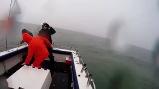 Lightning Almost Strikes Fishermen