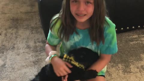 Daughter Overcome With Emotion at Puppy Surprise