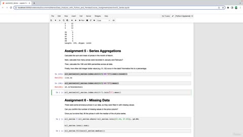 SOLUTION Series Aggregation/Pandas Series video 22