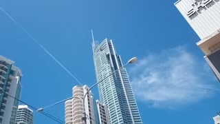 Airplane Chemtrails or Cloud seeding Surfers Paradise