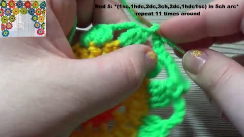 Crochet easy flower curtain