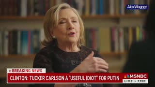Hillary Clinton compares Tucker Carlson to a puppy dog, lol