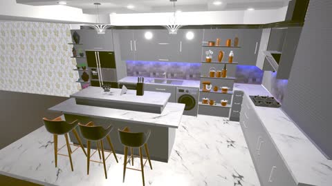 Rendering of the kitchen