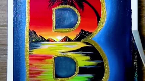 Most Amazing Painting with letter B ( Amazing artwork satisfying video )