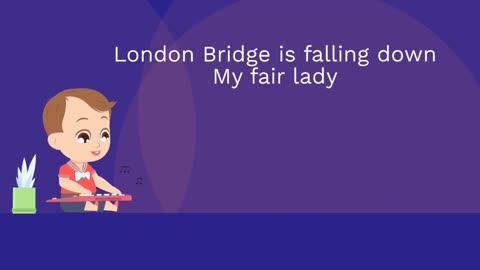 Nursery Rhyme "London Bridge is Falling Down" Sing-a-long Lullaby Music For Kids