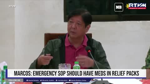 Marcos: Emergency SOP should have meds in relief packs