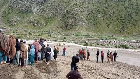 Land sliding at Naran Kaghan Road