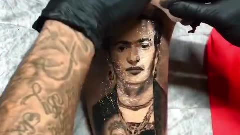Frida kahlo Tattoo +4 days aftercare