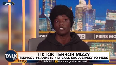 Piers Morgan interviews Mizzy the TikTok prankster from the UK