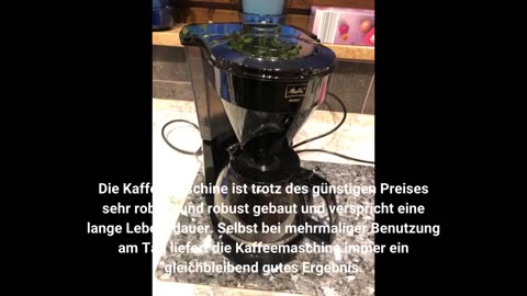Melitta Easy Filter Kaffeebereiter mit Glaskanne, Fassungsvermögen 10 Tassen (125 ml), Schwarz