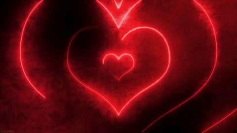 538. Hot Love Heart ❤️Night Red Romantic Heart Tunnel