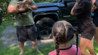 Surprising the Kids With a Puppy