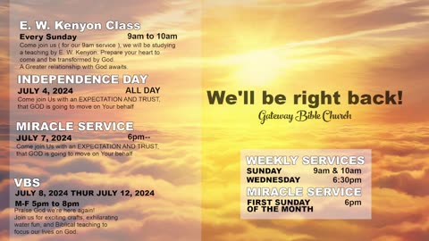 EZ (Pastor Aman Pellegrino) Gateway Bible Church 10am 6-30-2024