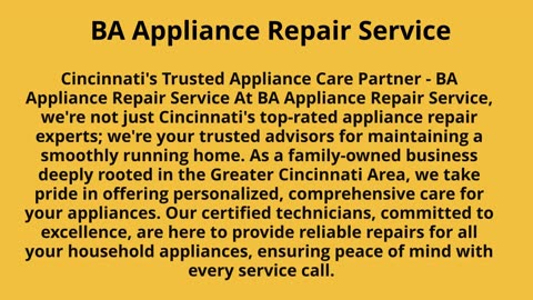 appliance repair cincinnati