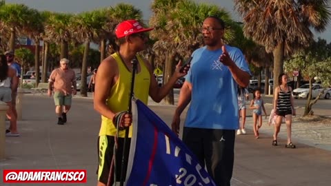 One Man Trump rally in Clearwater Beach on July 4th weekend