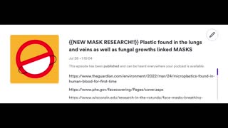 {{NEW MASK RESEARCH!!}} Plastic found in the lungs and veins as well as fungal growths linked MASKS
