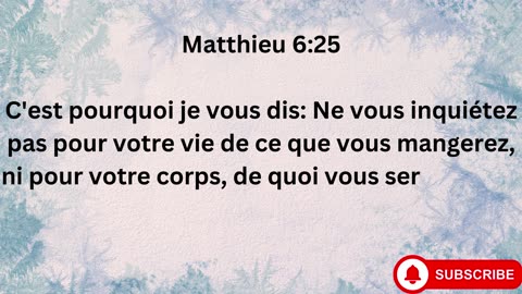 "Les Enseignements de Jésus sur la Vie Quotidienne" Matthieu 6:1-34.
