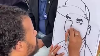 Senator Sharif Street was happy to get drawn by Alani J… but did he like the sketch?