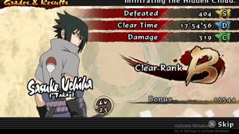 Sasuke vs Killer bee Naruto ultimate ninja impact