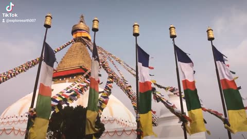 World heritage listed boudhanath stupa located in nepal most beautiful stupa