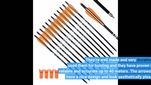 Buyer Comments: TIGER ARCHERY 30Inch Carbon Arrow Practice Hunting Arrows with Removable Tips f...