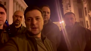 'We are here' -defiant Zelenskiy on the streets of Kyiv