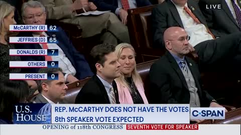 Rep. Matt Gaetz votes for Donald J Trump for Speaker of the House