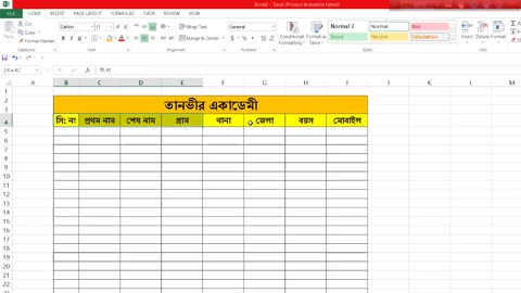 How to make a data entry form in excel _ Ms excel best bangla tutorial