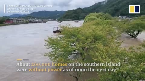 Typhoon Nanmadol hits southern Japan as one of the nation’s strongest storms on record