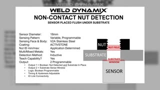 Weld Dynamix - Sensor Under Substrate (Nut Detection with 18mm Programmable Prox)