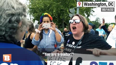 Pro-Aborts Bully and Scream at Elderly Pro-Life Woman -- "You Are Scum!"