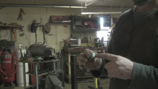 Forging a small knife from a bolt