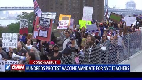 Hundreds protest vaccine mandate for NYC teachers