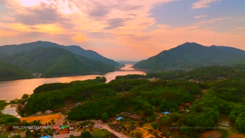 [남양주, 팔당댐 4K Landscape Drone Shot 60sec]PALDANGDAM, Namyangju, SOUTH KOREA