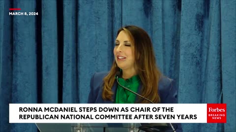 WATCH- Ronna Romney McDaniel Steps Down As Chair Of The Republican National Committee After 7 Years
